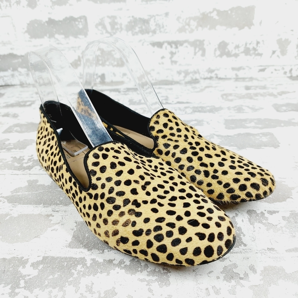 Gap Womens Cheetah Print Faux Mohair Flat Heel Loafers V545 - Picture 4 of 11